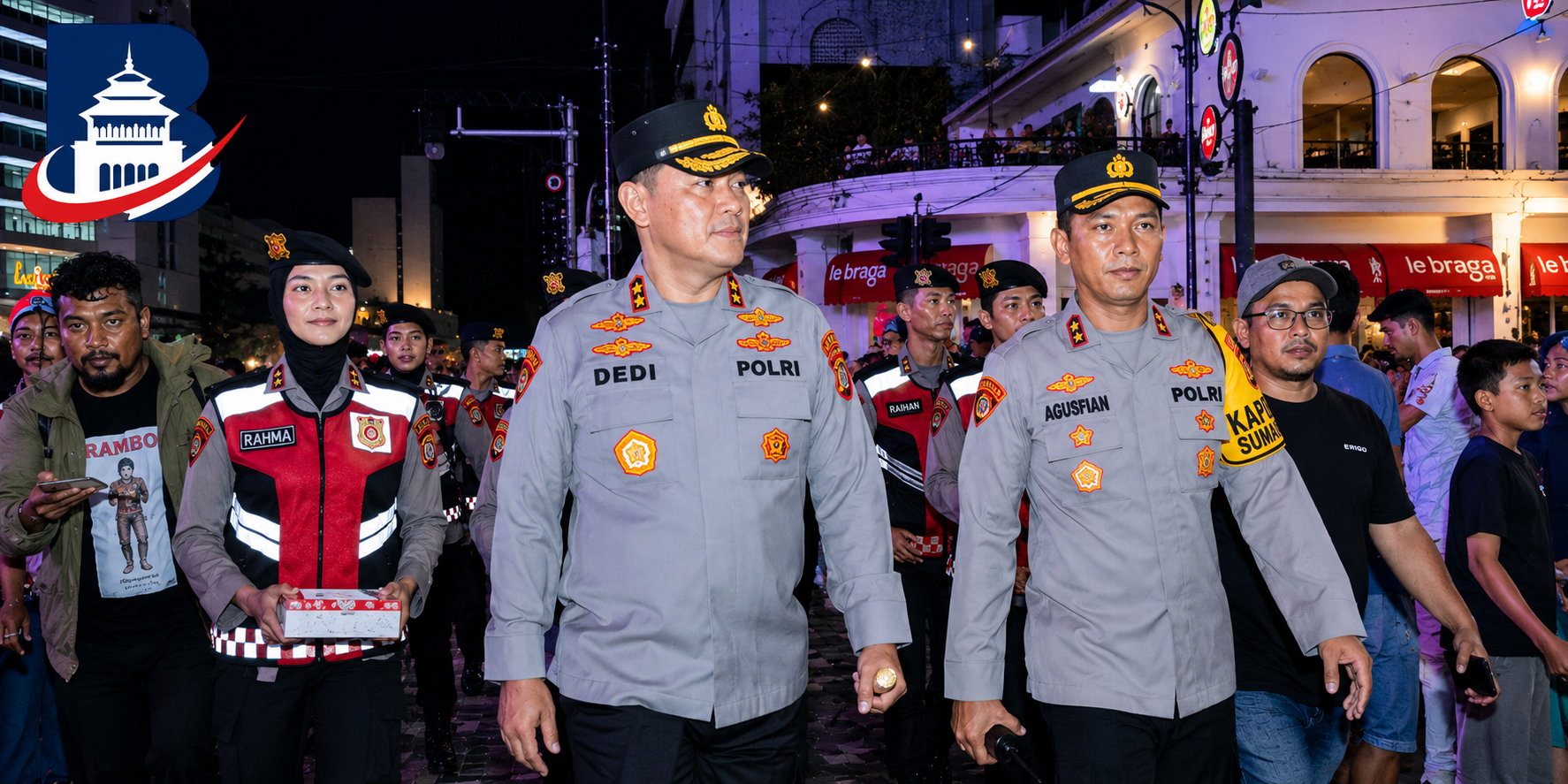 Kapolrestabes Bandung Pimpin Langsung Pengaturan Lalu Lintas dan Patroli di Pusat Kota Sambut Libur Panjang