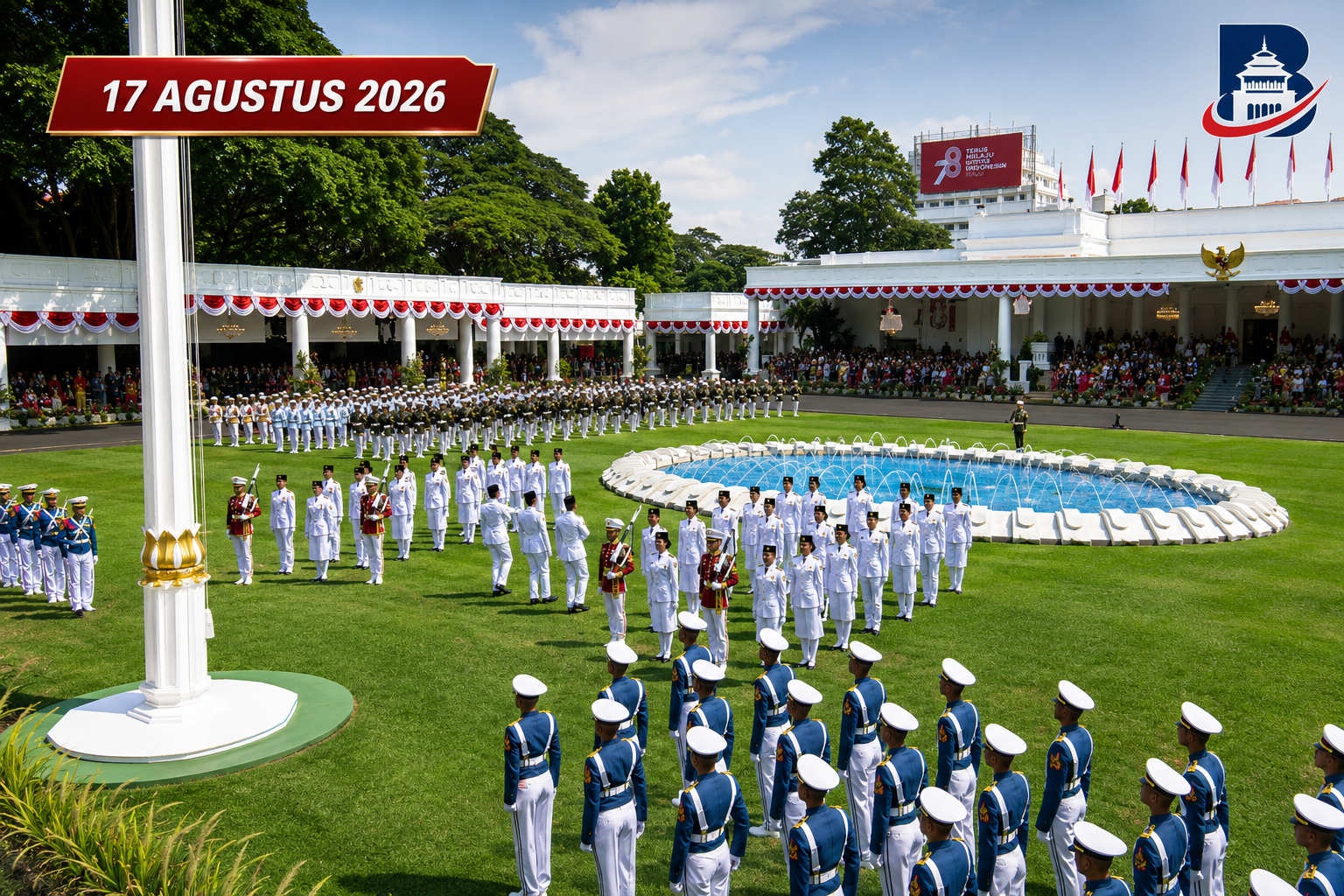 Tepuk Tangan Menggema Dan Meriah di Istana Usai Paskibraka Sukses Kibarkan Bendera Merah Putih
